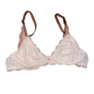 Aerie Lace Bra in Pink and Brown